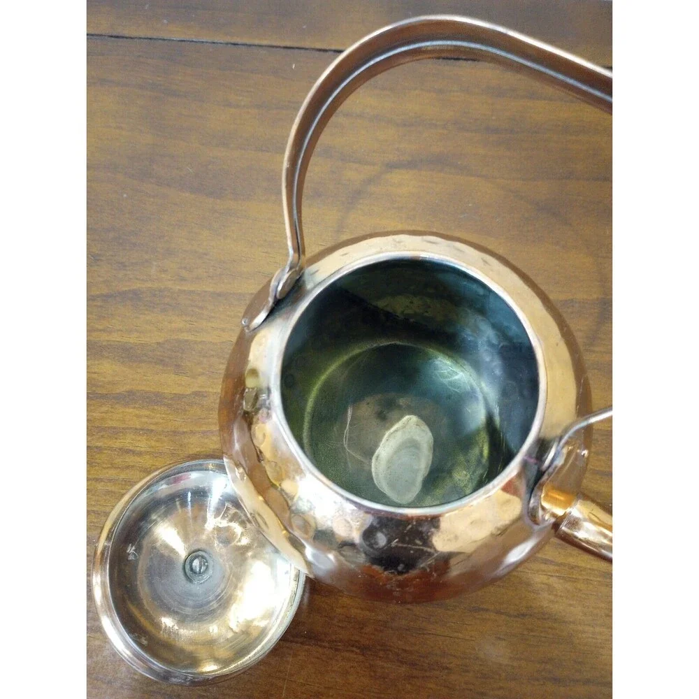 Vintage Copper Tea Kettle, Made in India